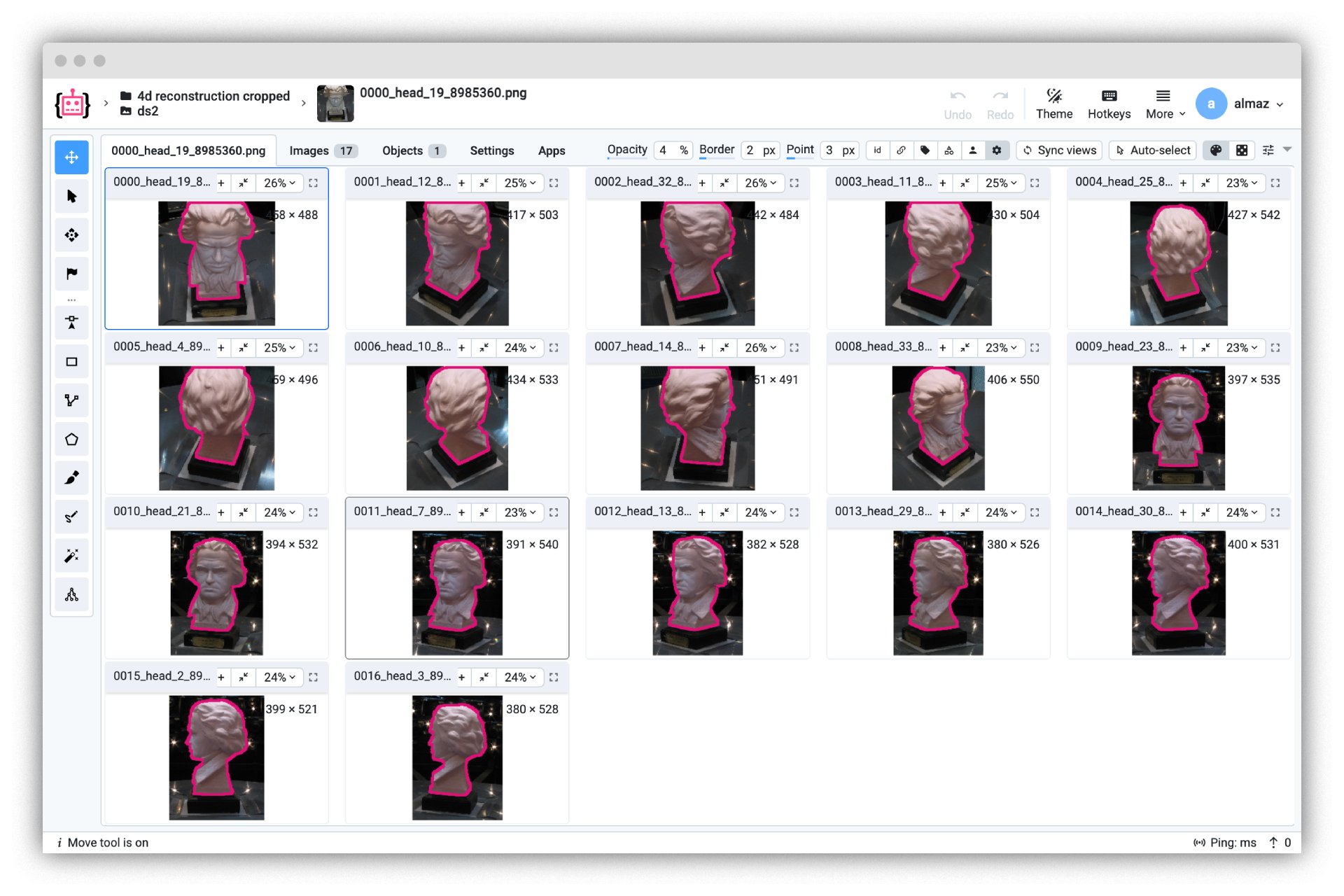 multiview annotation for 3d reconstruction